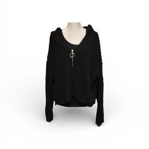 Daytrip Black V-Neck Women's Sweater